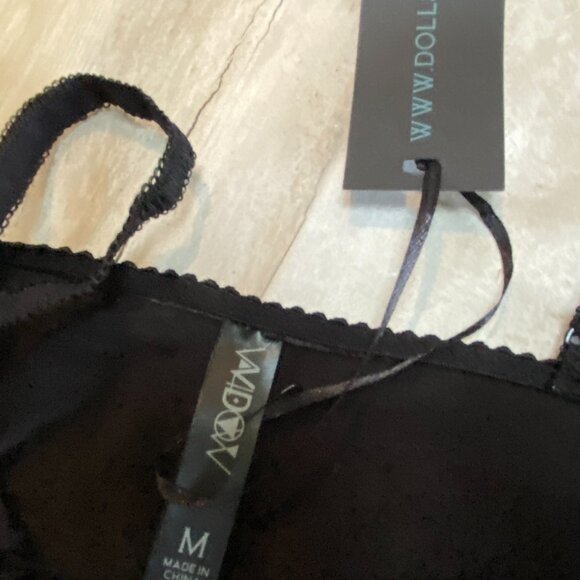 BRAND NEW- NWT- Dolls Kill WIDOW Release the Bats Lace Bodysuit Lingerie Size M - Picture 4 of 4